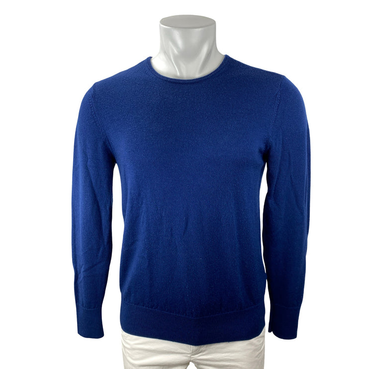 Bonobos 100% Wool Men's Blue Crew Neck Long Sleeve Slim Sweatshirt Sweater Top S