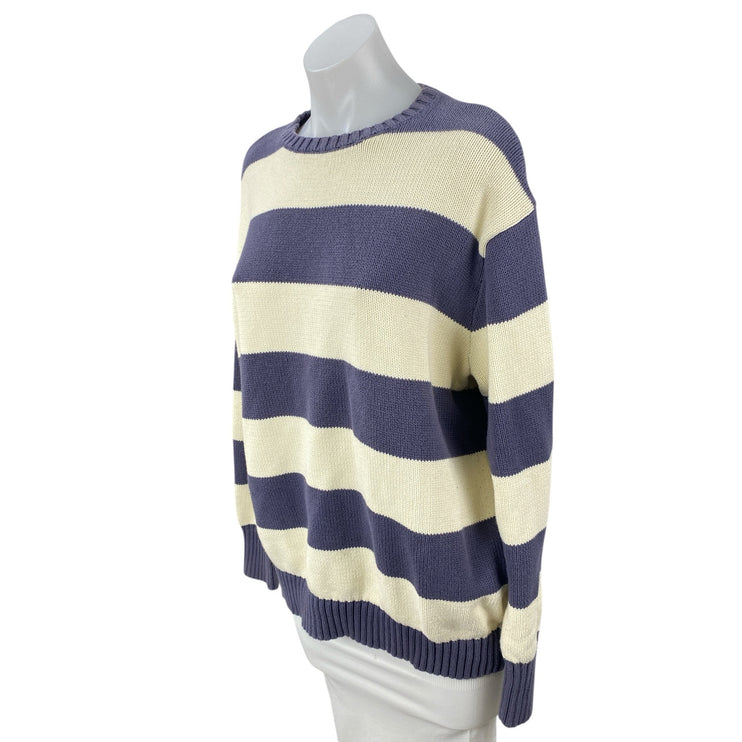 Brandy Melville Brianna Striped Crew Neck Long Sleeve Sweatshirt Sweater Top L