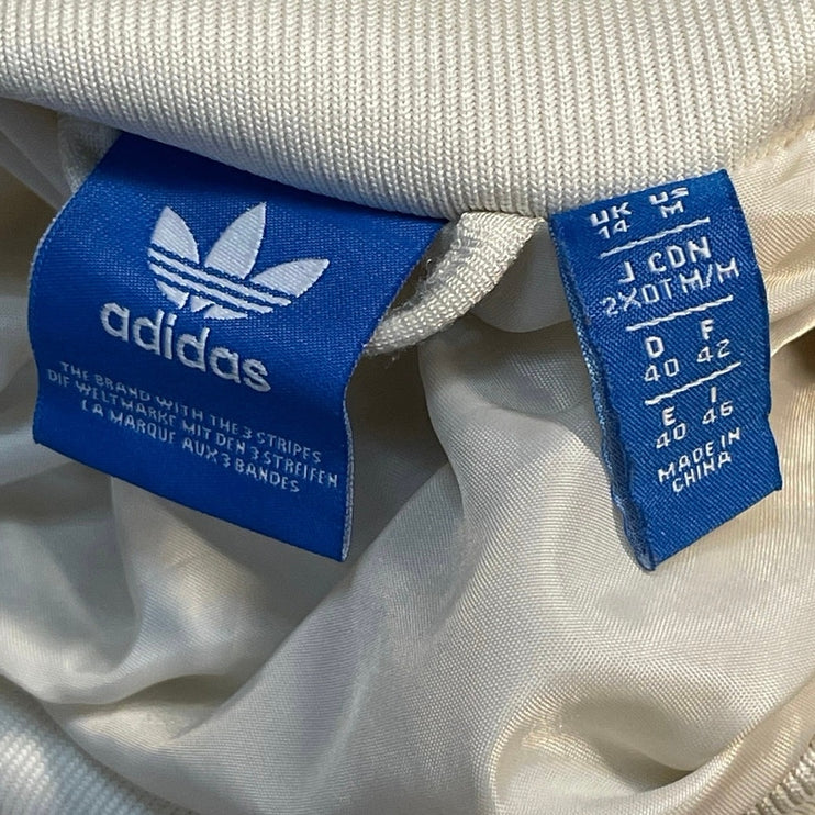 Adidas Originals White Embellished Arts SST Butterfly Zip Up Track Jacket Sz M