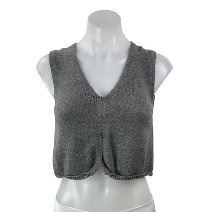 Aritzia Wilfred Basque Women's Gray Sleeveless Knit Cropped Sweater Vest Top S
