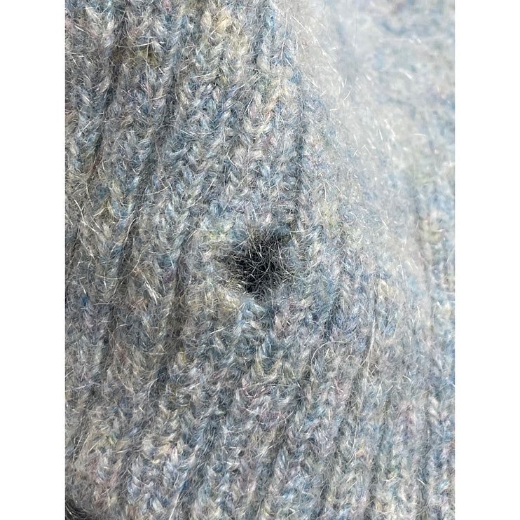 The Baggy Shag by Lord Jeff Blue Wool Long Sleeve Mock Neck Sweater Top Size XL