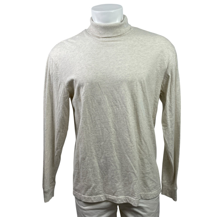 Kith Men's Light Gray Mock Neck Long Sleeve Sweatshirt T Shirt Tee Top Size M