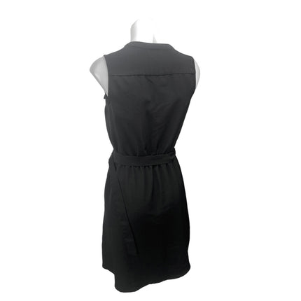 Mossimo Women's Black Sleeveless Button Front Belted Mini Shirt Dress Size XS