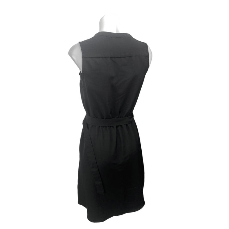 Mossimo Women's Black Sleeveless Button Front Belted Mini Shirt Dress Size XS