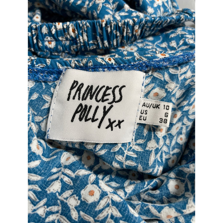 Princess Polly Georgia Floral Sleeveless Sweetheart Neck Midi A-Line Dress Sz 6
