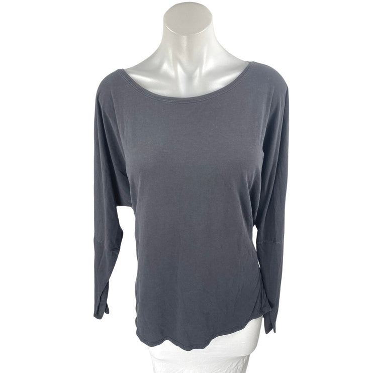 Lululemon Women's Black Long Sleeve Scoop Neck Athletic T Shirt Tee Top Size 6