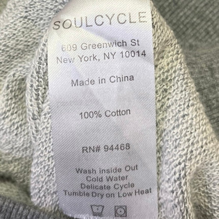 Soulcycle Women's Gray Fleece Long Sleeve Crewneck Sweatshirt Sweater Top Size M