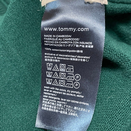Tommy Hilfiger Men's Green Crew Neck Knit Long Sleeve Sweatshirt Sweater Top S