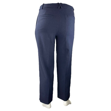 Banana Republic Womens Navy Blue High Rise Straight Trousers Dress Pants Size 12