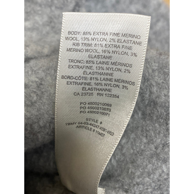 Aritzia Wilfred Dorothy Gray Wool V Neck Long Sleeve Cardigan Sweater Top Sz 2XS
