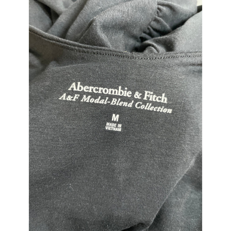 Abercrombie & Fitch Black Long Sleeve Open Back Fit & Flare Mini Dress Size M