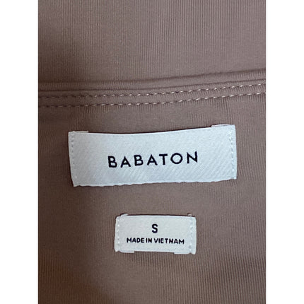 Aritzia Babaton Women's Brown Tan Sleeveless Scoop Neck Crop Tank Top Size S
