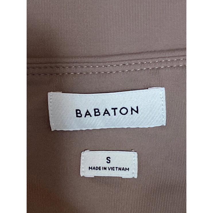 Aritzia Babaton Women's Brown Tan Sleeveless Scoop Neck Crop Tank Top Size S