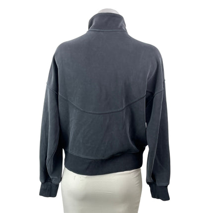 Crz Yoga Women's Navy Blue Long Sleeve High Neck 1/4 Zip Sweatshirt Top Size M