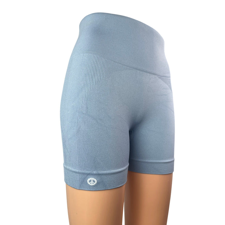 Set Active x MadHappy Women's Blue Yoga Workout Athletic Biker Short Size XS
