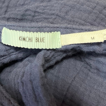 Urban Outfitters Kimchi Blue Navy Blue Tie Front Sleeveless Tank Crop Top Size M