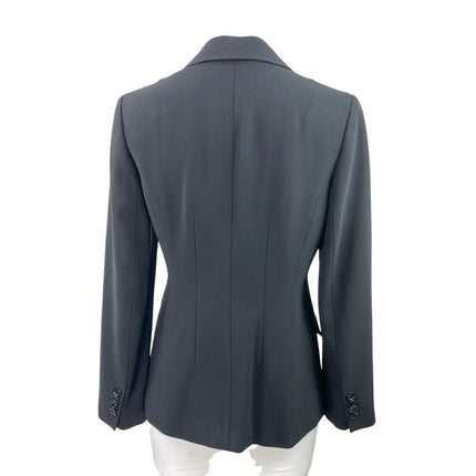 Ann Taylor Womens Black Long Sleeve Notch Lapel Pocket Blazer Coat Jacket Size 2