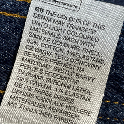& Other Stories Blue Dark Wash Mid Rise Wide Leg Baggy Denim Jeans Pants Size 36