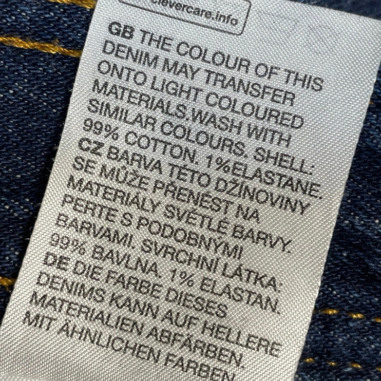 & Other Stories Blue Dark Wash Mid Rise Wide Leg Baggy Denim Jeans Pants Size 36