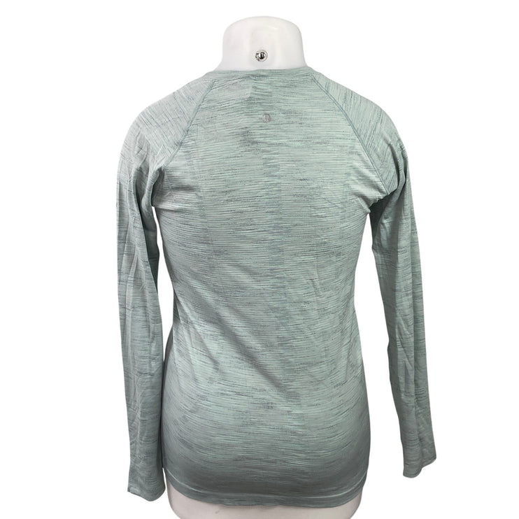 Lululemon Green Long Sleeves Crewneck Athletic Activewear Tee T-shirt Top Sz 12
