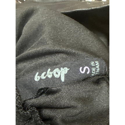 Bebop Women's Black Silver Embroidered Floral Mid Rise Casual Mini Shorts Size S