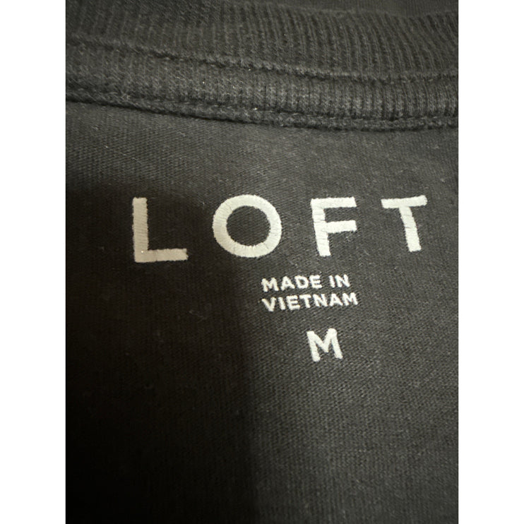 Ann Taylor LOFT Women's Black Sleeveless Basic Casual Muscle Tee Tank Top Size M