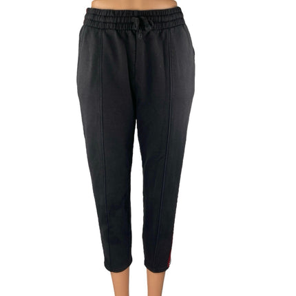 Aritzia Tna Black Striped High Waist Crop Tapered Trousers Jogger Pants Size XS
