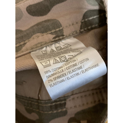 D&Co Denim & Co Women's Green Camo Army Military Straight Denim Jeans Size 14