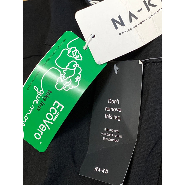 NEW NA-KD Black High Rise Slim Active Jean-ish Leggings Skinny Trousers Pants 36