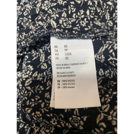 American Eagle Outfitters Black Floral Sleeveless Cami A Line Mini Dress Sz XS