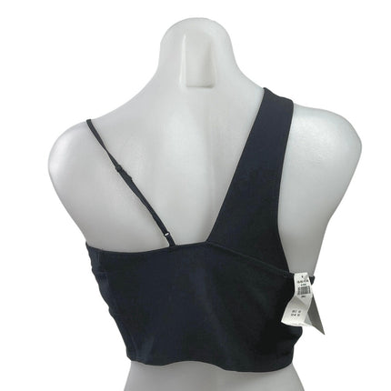 NEW Abercrombie & Fitch Women Black Sleeveless V Neck Cami Tank Crop Top Size S