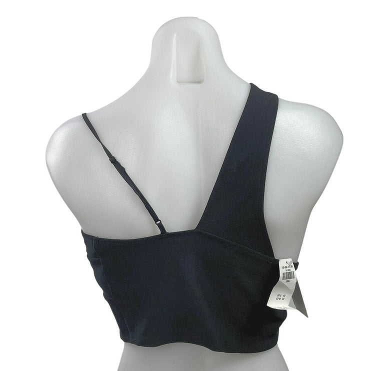 NEW Abercrombie & Fitch Women Black Sleeveless V Neck Cami Tank Crop Top Size S