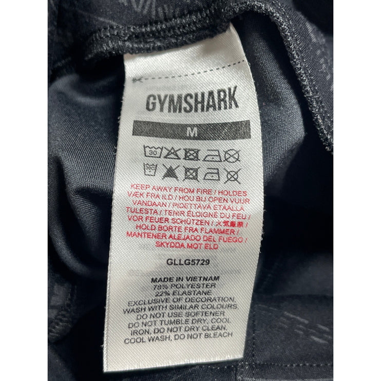 Gymshark Zone Graphic Women's Black High Rise Athletic Crop Leggings Pants Sz M