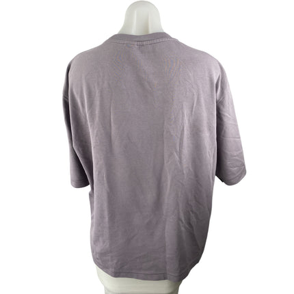 Uniqlo Airism Womens Purple Gray Short Sleeve Crew Neck Basic Tee T-Shirt Top L