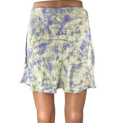 Zara Women's Multicolor Tie Dye Elastic Waist Mini A-Line Flared Skirt Size M