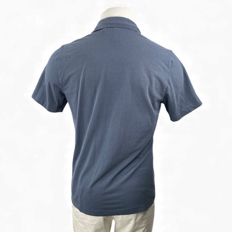 Theory Bron B Cardasis Mens Gray Short Sleeve Collared Golf Polo Shirt Top Sz M