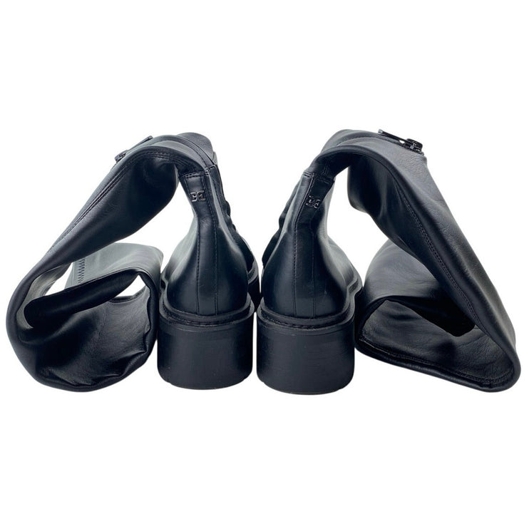 Sam Edelman Lydia Women's Black Faux Leather Round Toe Zip Up Tall Boots Size 7