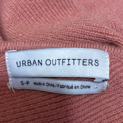 Urban Outfitters Pink Rib Knit Long Sleeve Lace Up Tie Back Crop Sweater Top S
