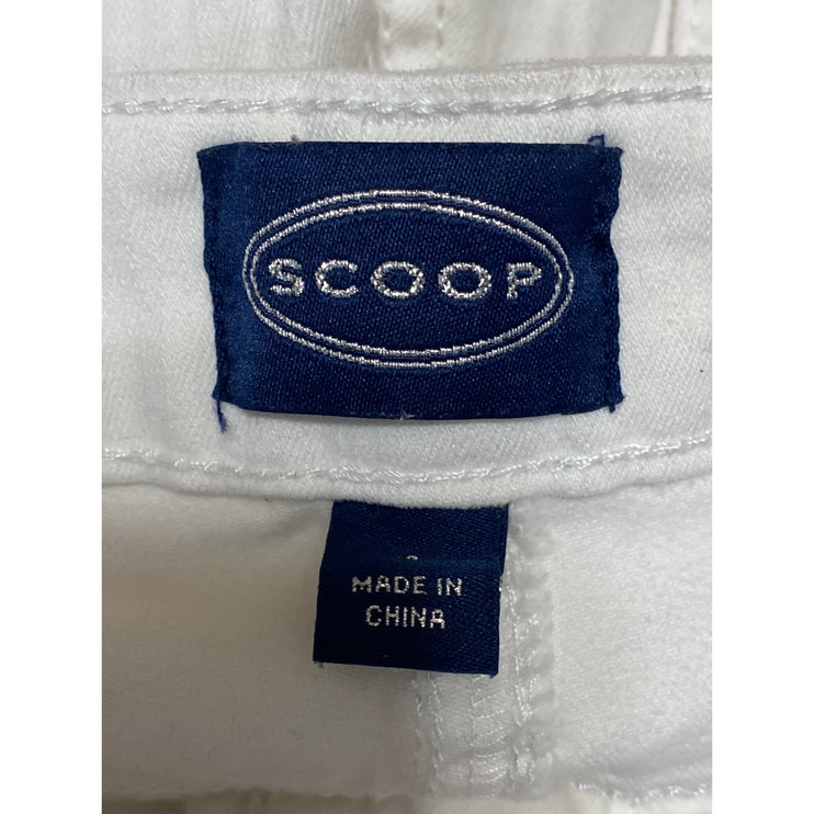 Scoop Women's White High Waisted Flared Bootcut Y2K Cropped Denim Jeans Size 4