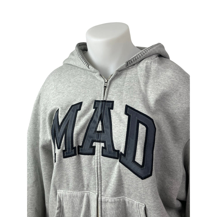 Gap x Madhappy Gray Mad Full Zip Hoodie Hooded Long Sleeve Sweatshirt Top Sz XL