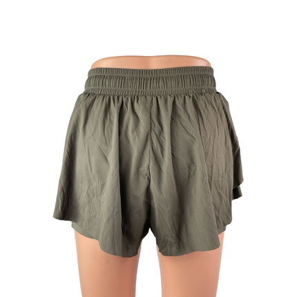 Joy Lab Women's Olive Green Drawstring Yoga Workout Athletic Running Shorts XS