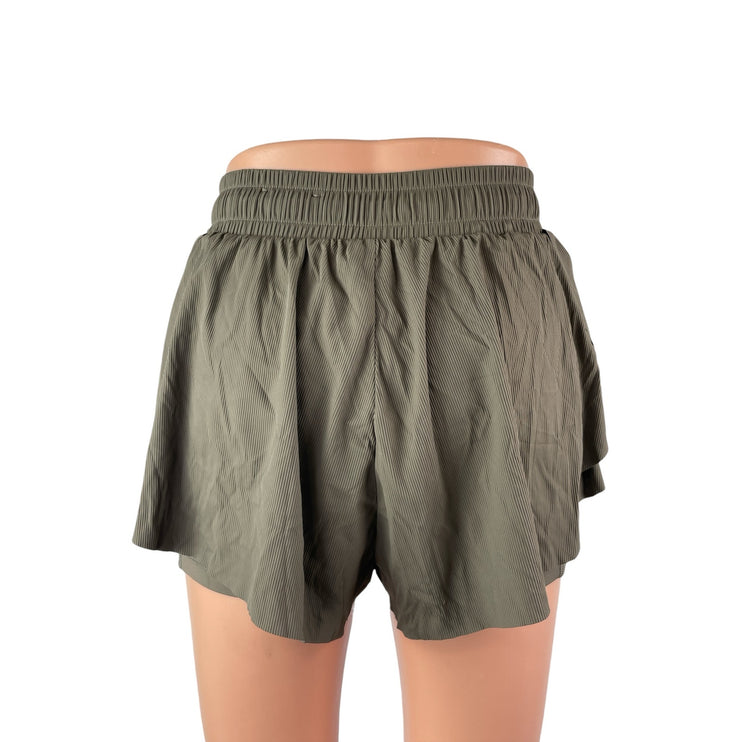Joy Lab Women's Olive Green Drawstring Yoga Workout Athletic Running Shorts XS