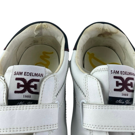 Sam Edelman Talia Women's White Velcro  Double-strap Low Top Sneakers Shoes 9