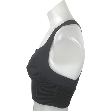 Aritzia Babaton Black Sculpt Knit Yoga Gym Athletic Activewear Crop Tank Top XS