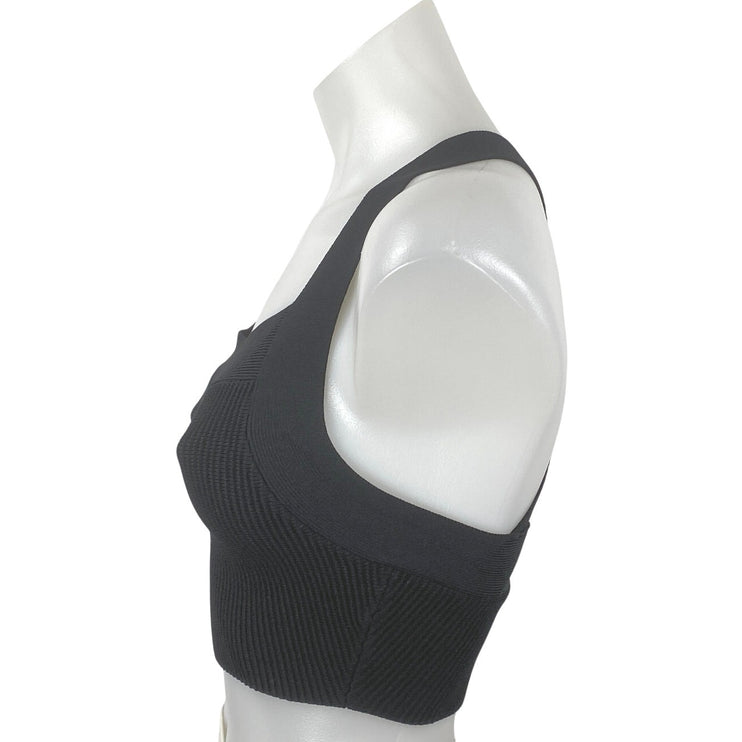Aritzia Babaton Black Sculpt Knit Yoga Gym Athletic Activewear Crop Tank Top XS