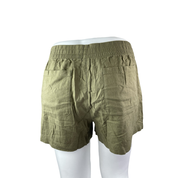 NEW Old Navy Women's Green Linen High Waisted Casual Lounge Summer Shorts Sz XL
