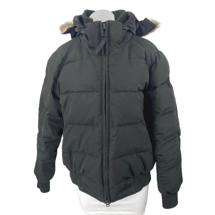 Canada Goose Women's Black Long Sleeve Fur Hooded Down Puffer Coat Jacket Sz XL