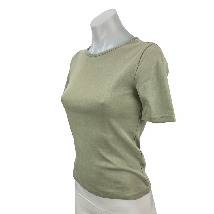 J.Crew Women's Green Perfect Fit Short Sleeve Slim Knit T Shirt Tee Top Size XS