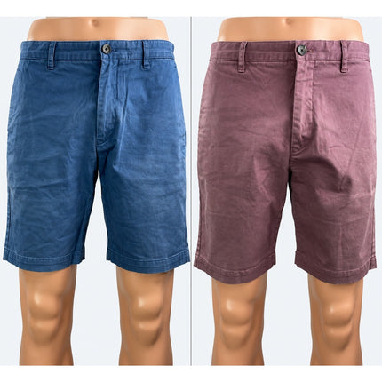 Theory Men's Blue Wine Red High Waisted Straight Casual Chino Khaki Shorts 31