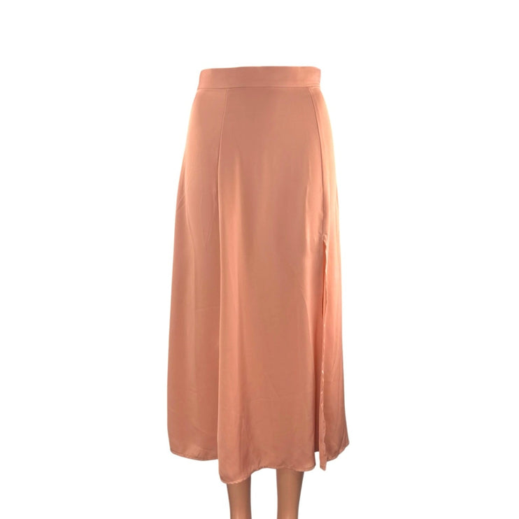 Resa Rachel Women's Side Slit Minimalist High Waisted Maxi Flare A-Line Skirt XS